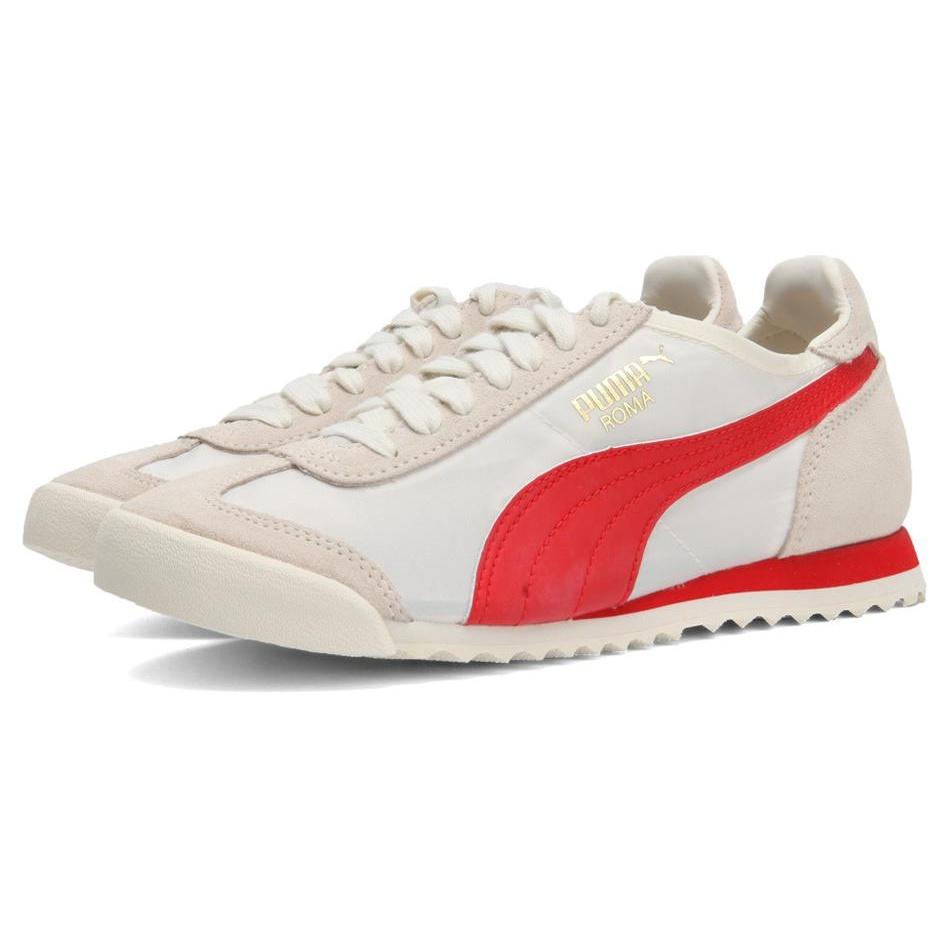 PUMA Roma Og Nylon Comfortable Low top Training Shoes Unisex Beige Red 362408-08