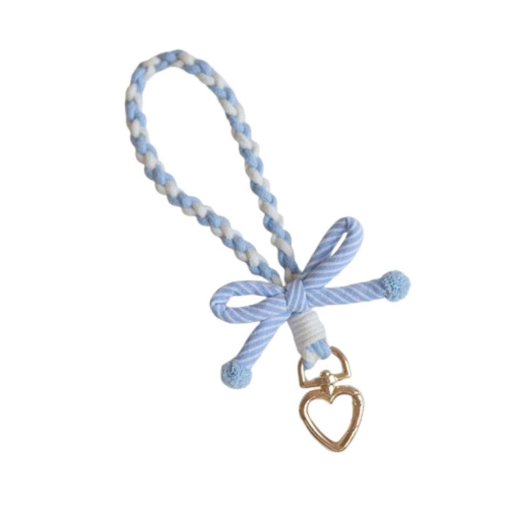 Anti-lost Bowknot Phone Lanyard Handmade Weaving Phone Wrist Strap DIY Decor