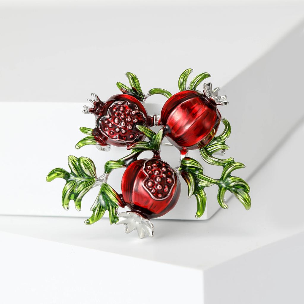 Креативная брошь в виде капли эмали с красным гранатом, заколка для корсажа, пряжка для шелкового шарфа