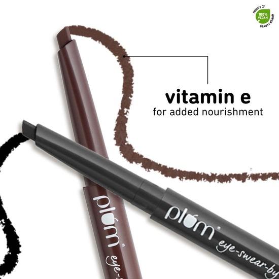 Plum Eye-Swear-By Brow Definer - Ash Black | Наращиваемый пигмент | С витамином E | 100% веганский продукт и не тестируется на животных
