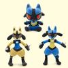 Shiny Mega Lucario Plush Toy - Standing Pose Anime Stuffed Animal, Riolu Evolved Form Soft Kawaii Collectible Doll Gift for Kids