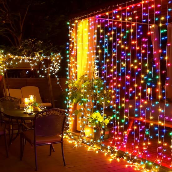 Рождественская светодиодная гирлянда с функцией памяти, 8 режимов, звезда-верхушка, водонепроницаемая, питание от USB, огни для рождественской елки