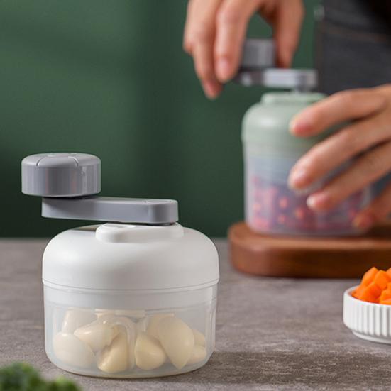 Garlic Chopper Manual Garlic Grinder Garlic Crusher Hand-Cranked Food Processor Mincer Tool for Kitchen Gadgets