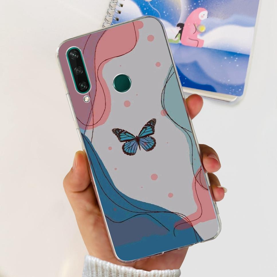 New Case For Huawei Y6p MED-LX9 Luxury Flower Love TPU Soft Silicone Back Cover For Huawei Y6p Y6P 2020 Bumper Phone Case Funda