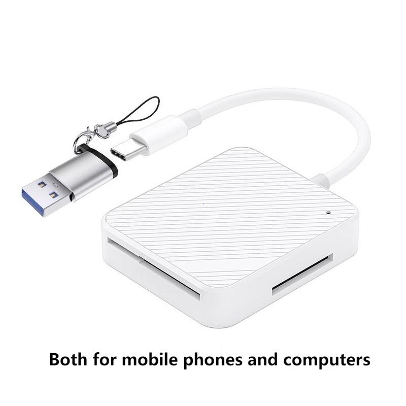 Card Reader Adapter Type C USB-C Smart Media OTG M2 SD SM XD Memory Card Reader for Andriod Mobile Phone Accessories