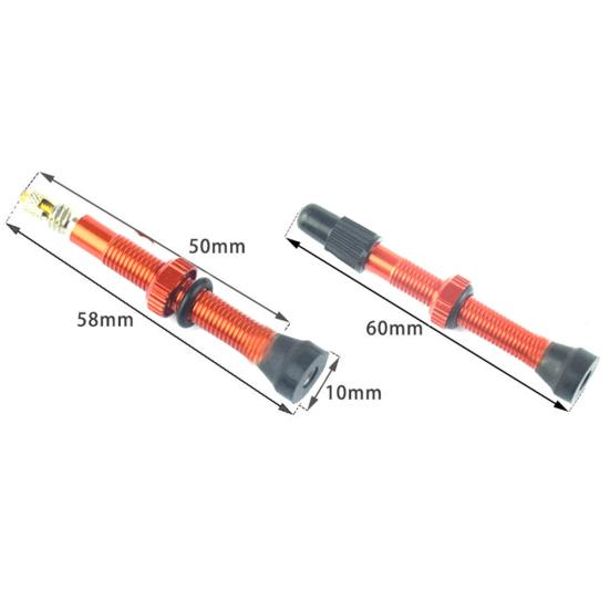 2 шт. 55/60/78 мм Дорожный МТБ Велосипед Велосипед Бескамерные Шины Сплав Ниппели Presta