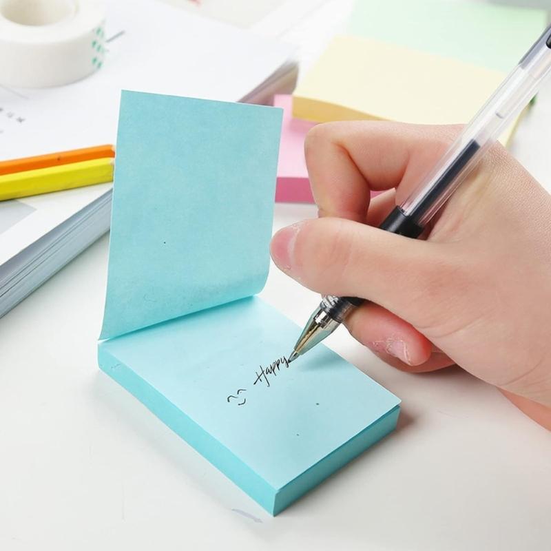 8 Pcs Practical Sticking Notes Colorful Notepads Adhesive Sticking Pad Simple Notepads Memo Pad Aesthetic Note Pad