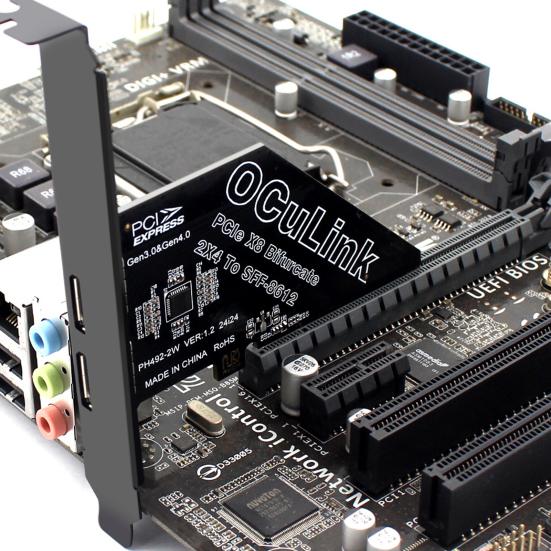 Карта расширения Широко совместимая Универсальная PCIE 4 x 8 к Oculink Поддержка Конвертировать