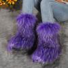 2024 Women's Winter Boots, Women's Fluffy Plush Warm Snow Boots, Luxury Shoes, Women's Fur Boots, 2024able Winter Shoes