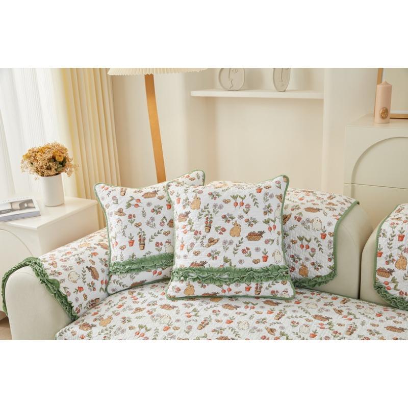 Подушка для дивана из хлопка, универсальная ткань для всех сезонов, нескользящая подушка для дивана, простой современный чехол для дивана из чистого хлопка, ткань для чехла