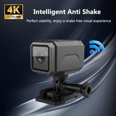 Спортивная камера 4K Ultra HD с функцией точки доступа Wi-Fi, широкоугольная, с защитой от тряски, водонепроницаемая, для улицы, велосипедная, мотоциклетная, камера-регистратор