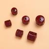 Gold-Purple Cinnabar Six-Character Mantra Barrel Spacer Beads for DIY Jewelry