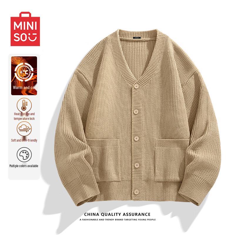 MINISO Unisex V-Neck Cardigan Sweater