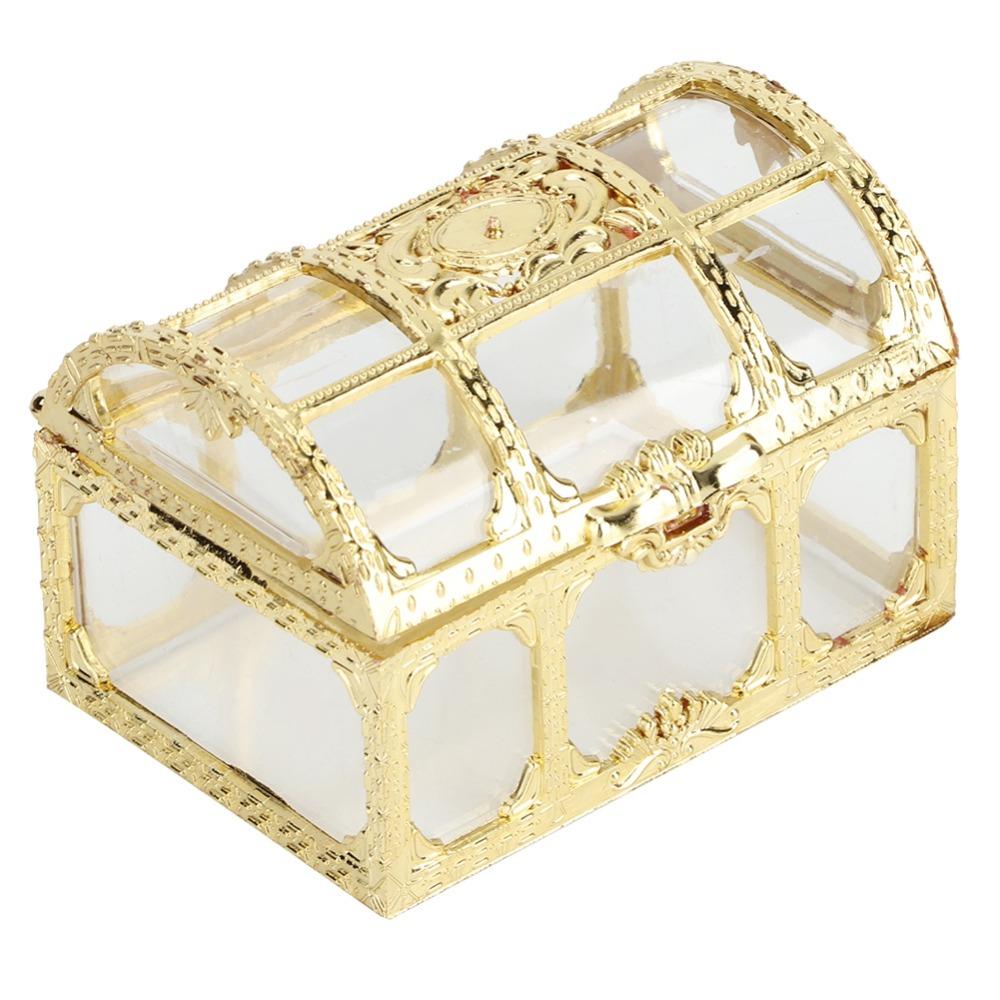 12pcs Hollow Design Chocolates Container Elegant Present Jar Treasure Chest Birthday Party