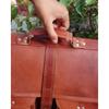 Goat Leather Messenger Briefcase Genuine Men's Vintage Brown New Shoulder Bag
