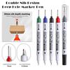 4 Colors Construction Marker Pen Double Nib Deep Hole Marker Pen  Carpenter Specific