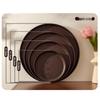 20/26/32/38cm Imitation Wooden Tray Round Shape Food Tray Imitation Wooden Serving Tray  Home Use