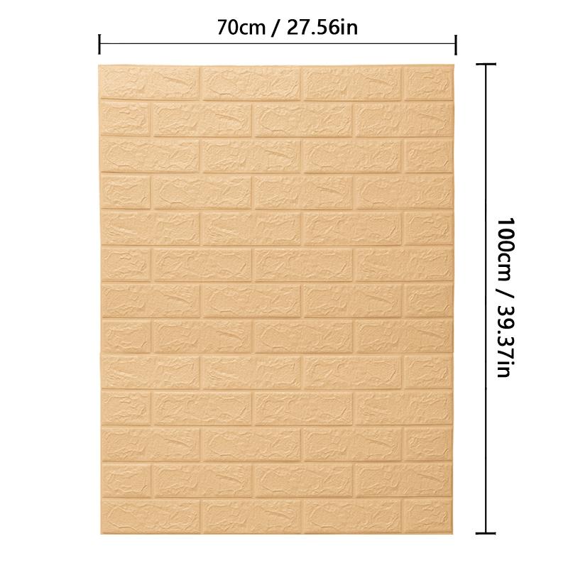 Wallpaper Home Brick Foam Panels 3D Wall Stickers Self-adhesive DIY Embossed Stone Wallpaper Home Decor Living Room Kitchen