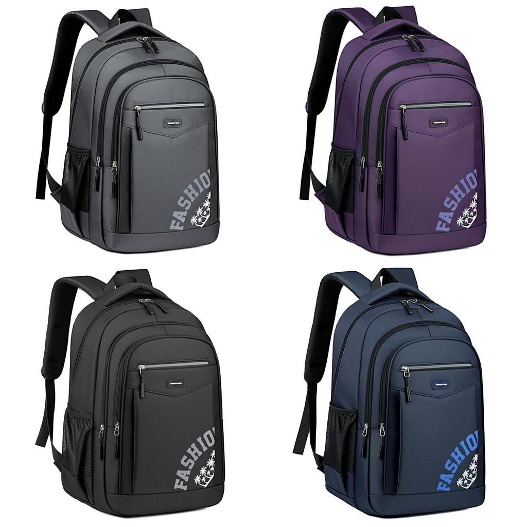 Fashion Print Letter Oxford Backpack Breathable Laptop Compartment Bag Students