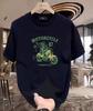 Summer New Style Heavyweight  Cotton ShortSleeved TShirt Unisexs Loose Trendy Cool HighEnd Shirt Unisexs Clothing