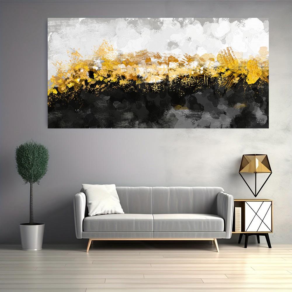 Abstract Wall Painting Golden Art Wall Pictures for Living Room Canvas Painting Home Decor Posters and Prints Vintage Cuadros