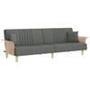Dark Gray Fabric Sleeper Sofa with Armrests