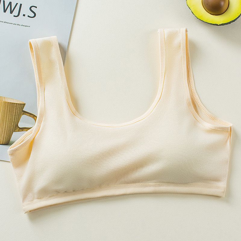 Бюстгальтер для девочек с фиксированной внутренней подкладкой, детский бюстгальтер для ухода за грудью, хлопковое нижнее белье для девочек 8-16 лет, бюстгальтер для девочек-подростков