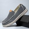Мода 2025 Новая ручная работа Дизайнерская обувь на плоской подошве Большой размер 47 Мужская мода Холщовые уличные лоферы Толстая подошва Повседневная нескользящая обувь для ходьбы