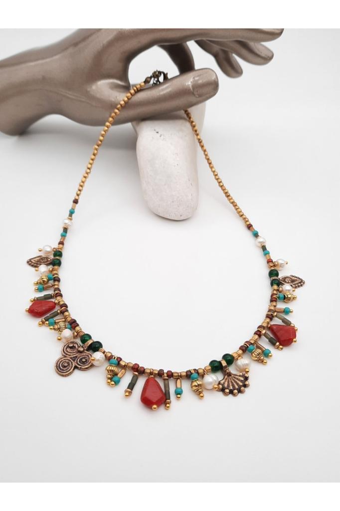 Подарок на день рождения, этническое подлинное хиппи, богемное модное ювелирное ожерелье ручной работы