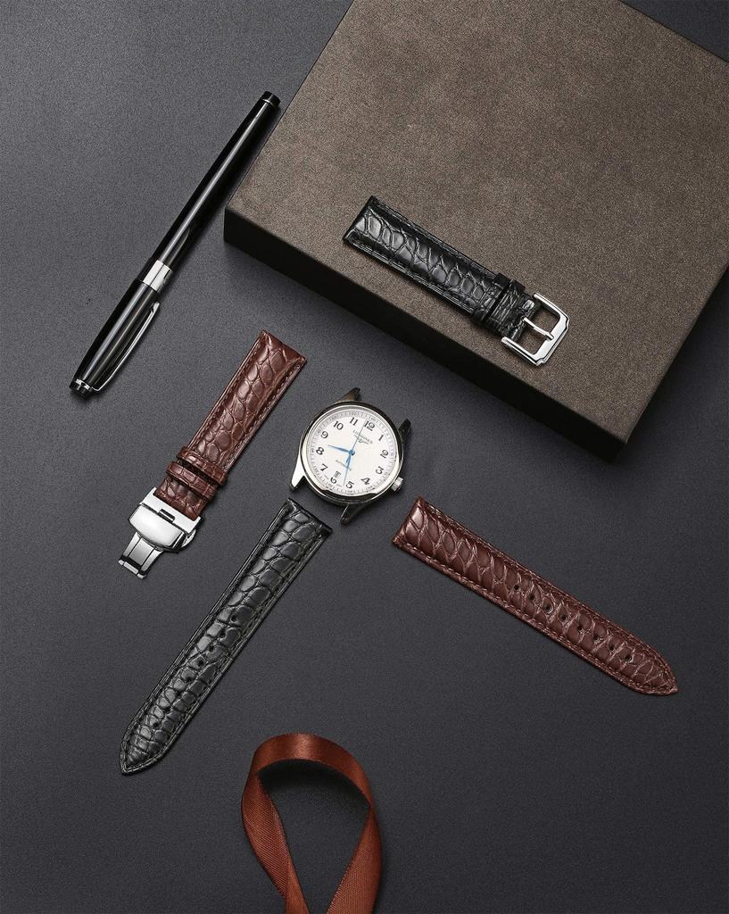 Ремешок для часов из натуральной кожи крокодила, D-образная пряжка, 18 мм, 19 мм, 20 мм, 21 мм, 22 мм, 23 мм, 24 мм, ремешок из крокодиловой кожи, ремешок из крокодиловой кожи