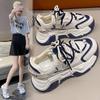 Женские туфли на шнуровке, на танкетке и платформе, повседневные массивные кроссовки, женские теплые кроссовки для ходьбы, кроссовки, обувь для папы, женская 2025