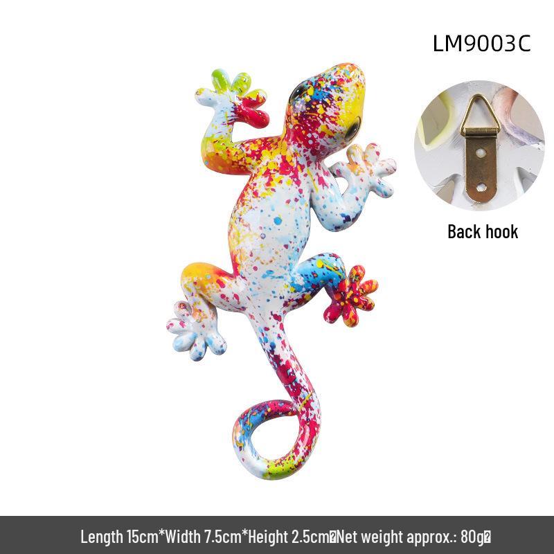 Американское художественное настенное искусство с гекконом: Декоративная подвеска из смолы в виде рептилии