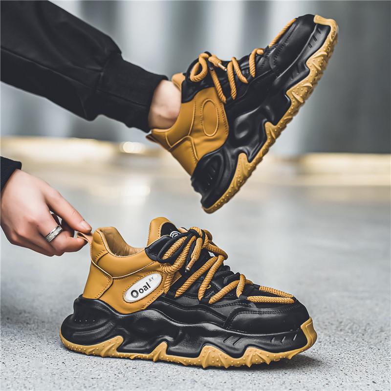 Новые модные кожаные повседневные кроссовки мужские дизайнерские кроссовки мужские туфли на платформе уличные массивные кроссовки мужские zapatillas de hombre