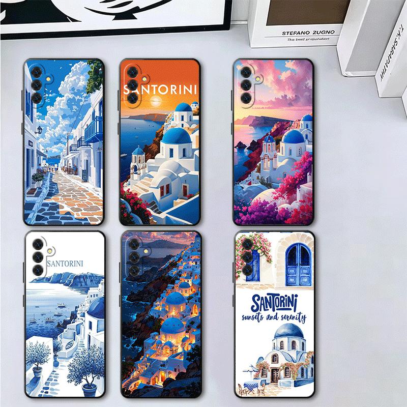 Santorini Greece Summer Soft Phone Case for Samsung A17 A37 A57 A16 A26 A36 A56 A15 A25 A35 A55 A14 A24 A34 A54 A13 A23 A33 A53