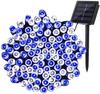 Светодиодная гирлянда AKIRARI на солнечной батарее, 20 м, 200 ламп, 8 режимов, автоматическое включение/выключение, функция памяти, контроллер в комплекте, энергосберегающая, водонепроницаемость IP65,