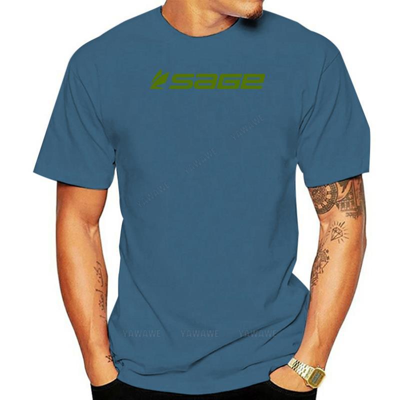 mens teeshirt Sage Fly Fishing Logo T Shirt  Short Sleeve  Black Color  Size L NEW vintage style short sleeve tshirts