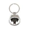 Great Dane I - Geometric Keychain with a Photo and the Inscription