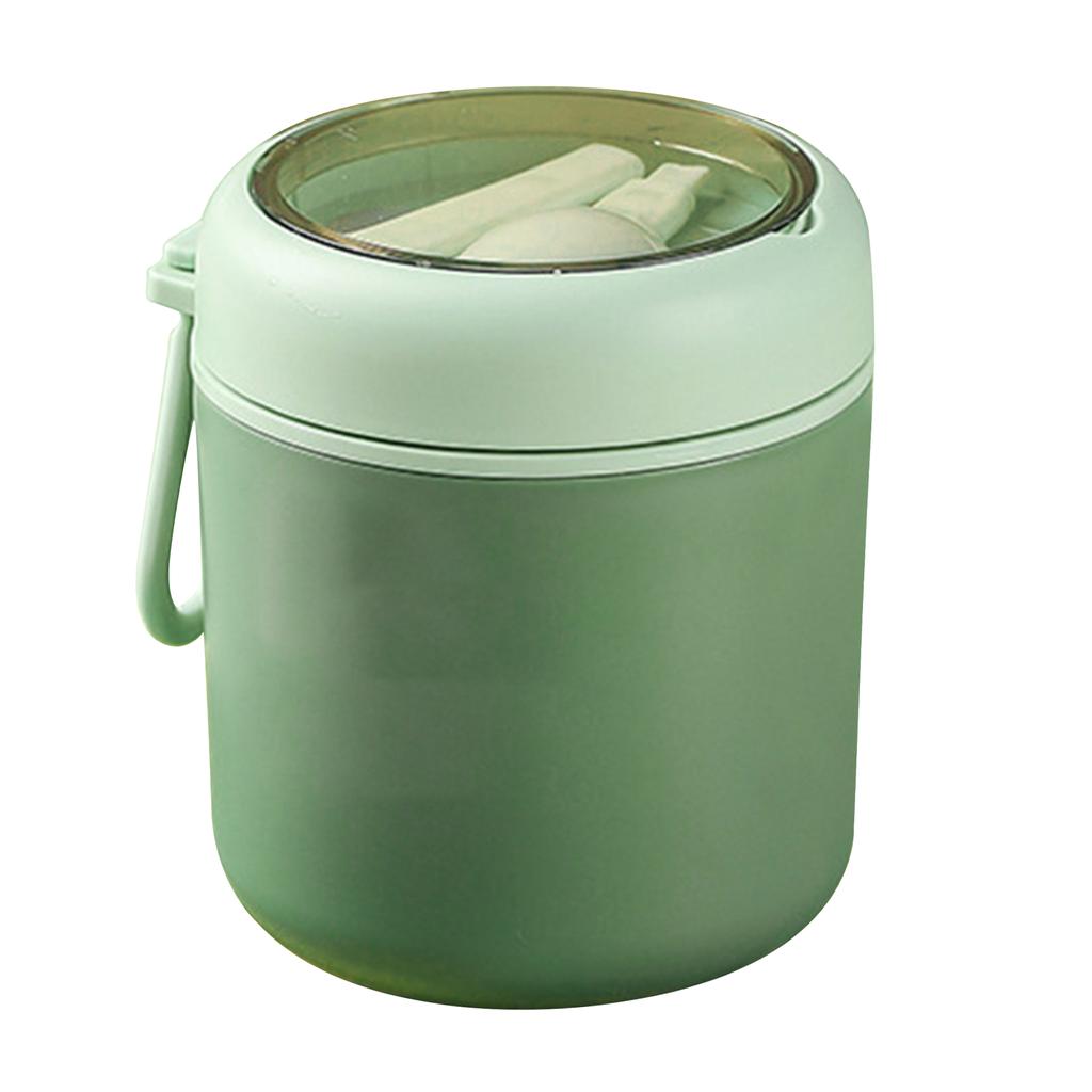 Термос из нержавеющей стали, портативные герметичные контейнеры для закусок со складной ложкой для использования на открытом воздухе, легкая бутылка для хранения