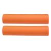 1 Pair Bicycle Handlebar Grips Anti skid Shock Proof Silicone Bike Grip With End Plugs Orange