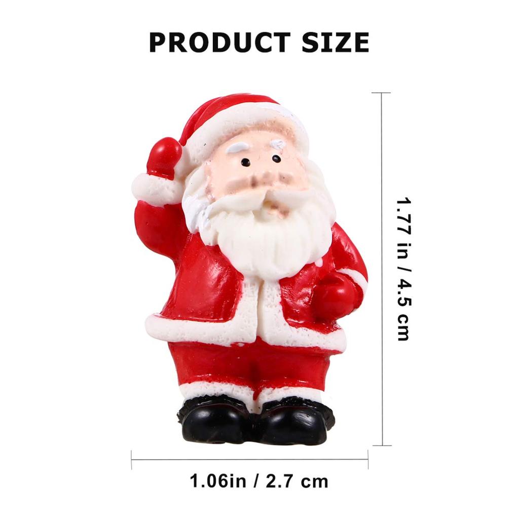 DOITOOL 60 Pieces Miniature Christmas Ornaments, Handmade Resin Figurines, Decorative Tabletop Ornaments for Bonsai, Potted Plants, Gardening Props,