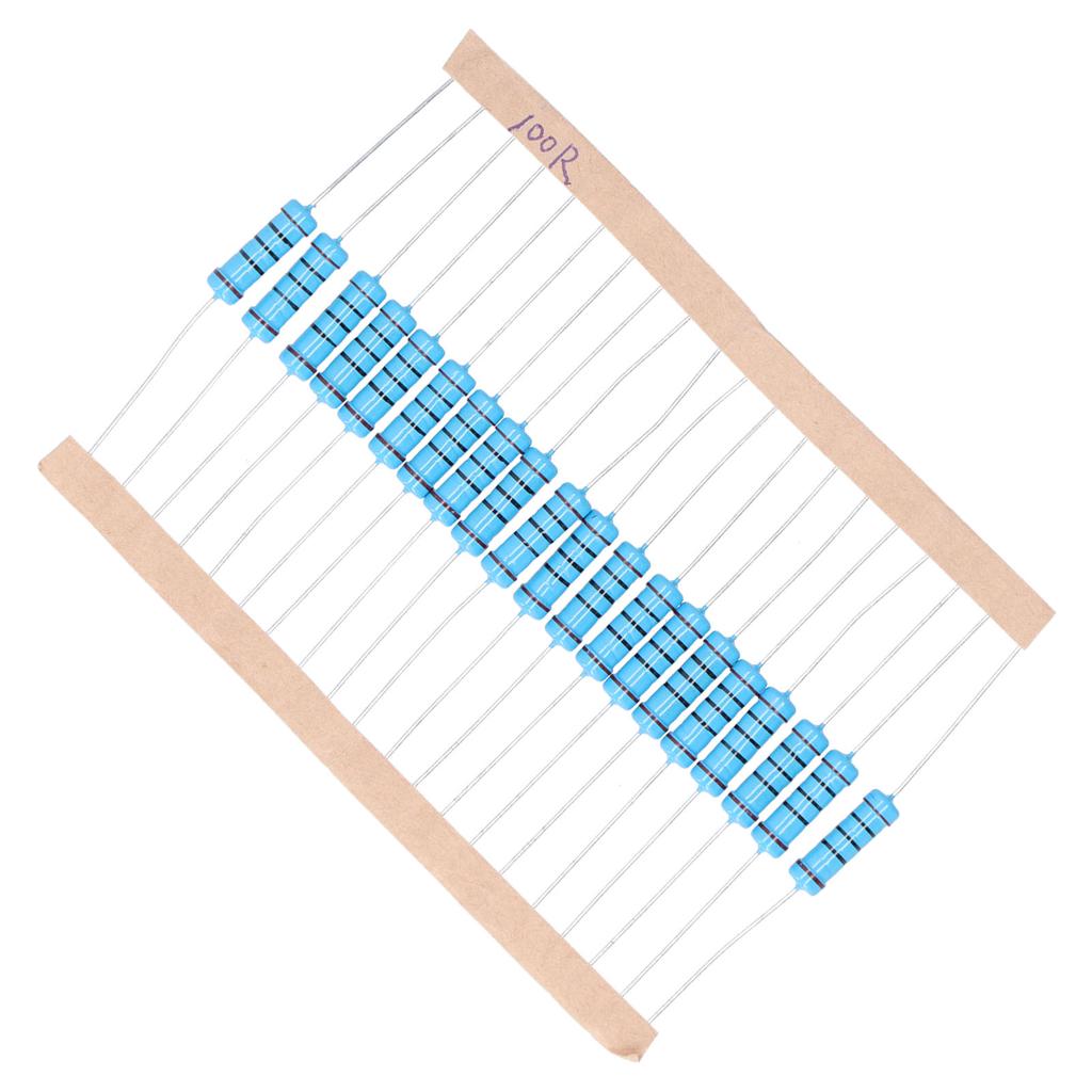20 шт. Резисторы 100 Ом Металлопленочные 2 Вт Допуск 1% Сопротивление Электронные аксессуары