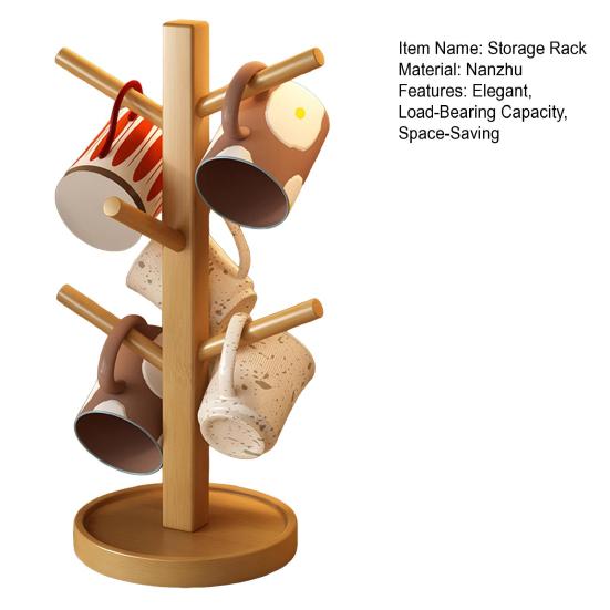 Настольная полка-держатель для стаканов из массива дерева, перевернутый держатель для чашек, несущая способность, штабелируемый, для кухни, ресторана, дома