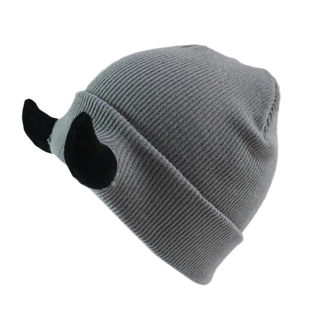 Fashion Knit Hat for Women Men Handwoven Beanie Cap Crochet Hat for Girl Boys Party Devil Horn Hat Novelty Accessories