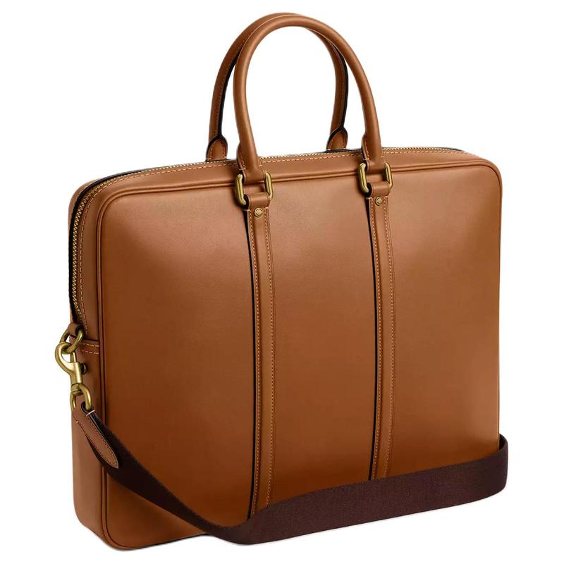 COACH Metropolitan 41 Metal Hardware Leather Shoulder Crossbody Briefcase Large Men's Brown