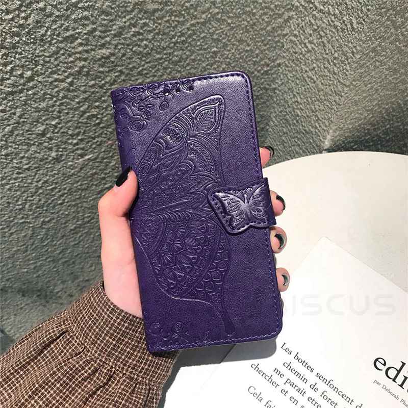 Кожаный кошелек-книжка с 3D бабочкой и цветком Realme C3 C11 C12 C15 C21 7 8 Pro 6S 6I OPPO A54 A74 A73 5G A15 A53 A52 A5 A9 для iPhone 11 12 13 X XS XR