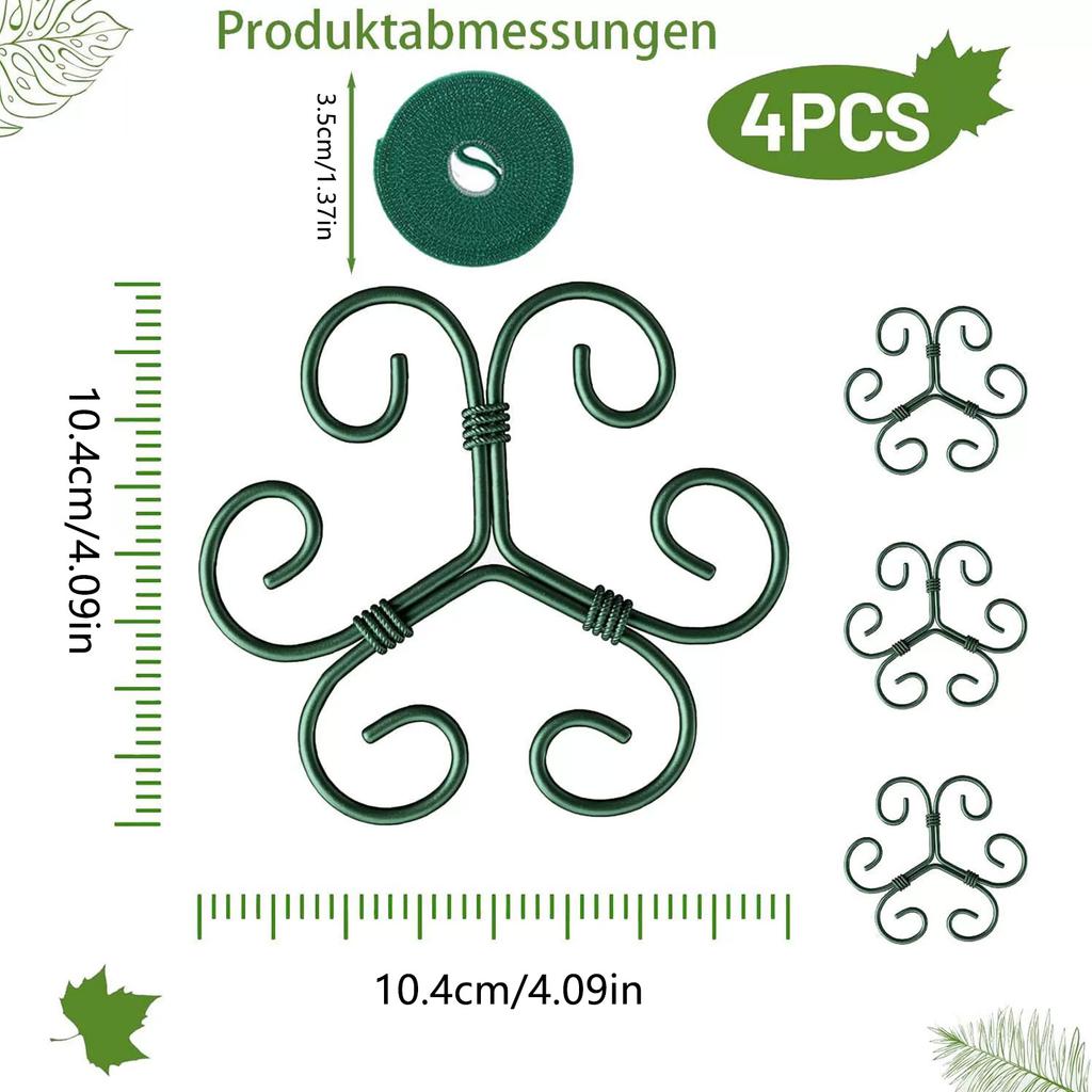 4Pcs Metal Plant Climbing Support Sturdy Triangle Structure Rust-proof Coating for Monstera and Trailing Plants