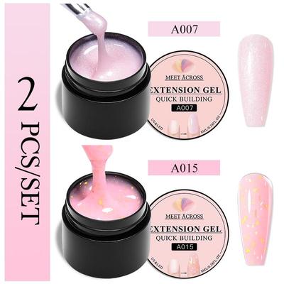 2 шт., набор гелей для наращивания ногтей в стиле бэби-бумер, УФ-строитель, омбре для ногтей, камуфляж, гель для быстрого наращивания, наборы для наращивания ногтей, маникюр