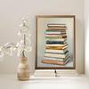 1pc Vintage Library Bookshop Canvas Wall Art Poster Book Stacks Book Lovers Gifts Living Room Kitchen Bathroom Decor