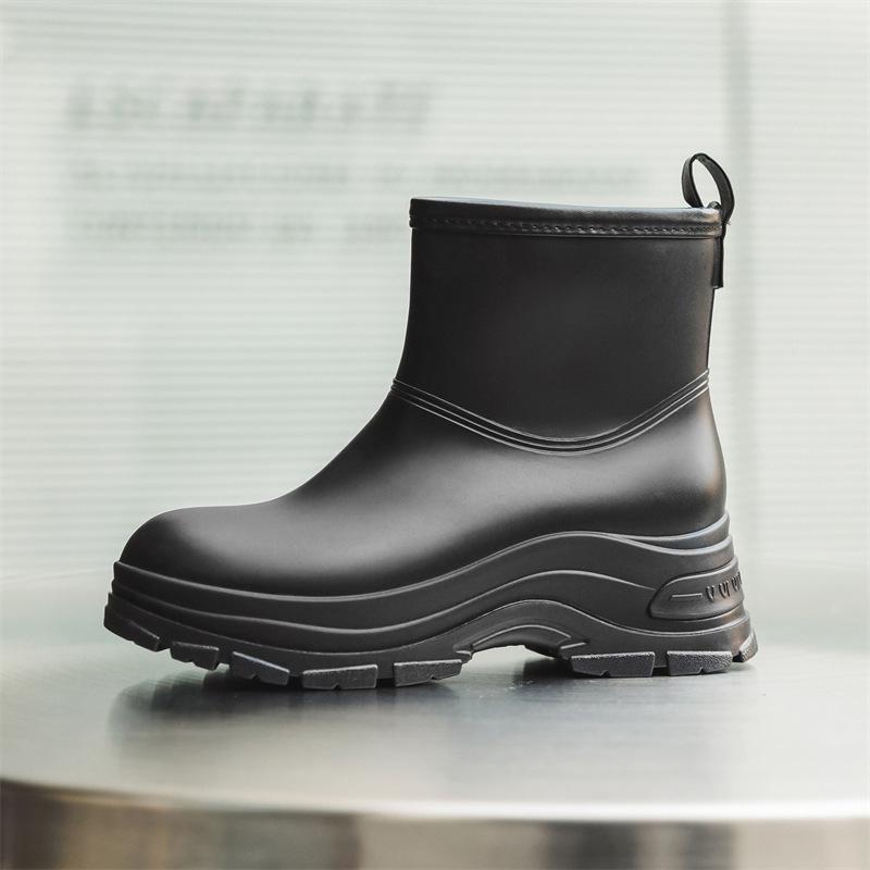 Platform Rubber Boots Women Work Garden Galoshes Waterproof Rainboots Woman Rain Shoes Oil-proof Non-slip Kitchen Footwear