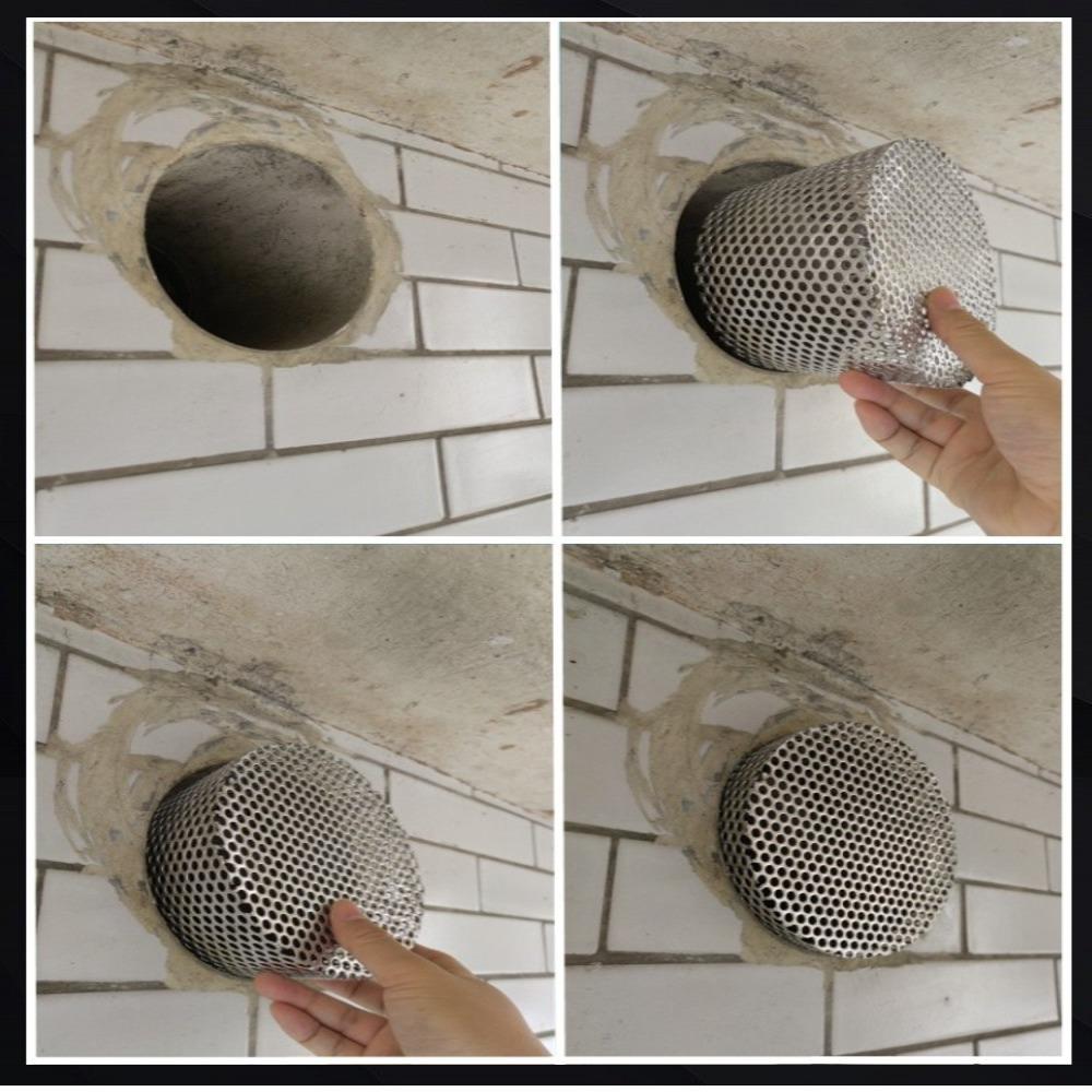 304 Stainless Steel Duct Filter Cap 110mm Diameter Downspout Strainer For Downspout Use